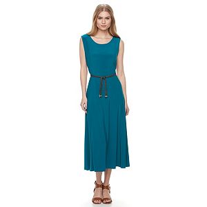 Women's Nina Leonard Scoopneck A-Line Dress