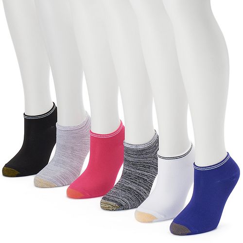 Women's GOLDTOE 6pk. Striped Soft No Show Socks