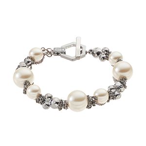 Simply Vera Vera Wang Simulated Pearl Chain Toggle Bracelet