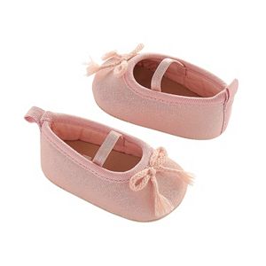 Newborn Baby Girl Carter's Tassle Mary Jane Crib Shoes