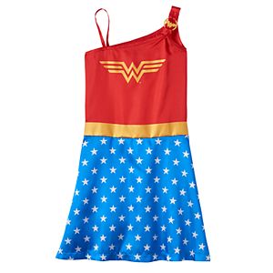 Girls 4-12 DC Comics Wonder Woman One-Shoulder Nightgown