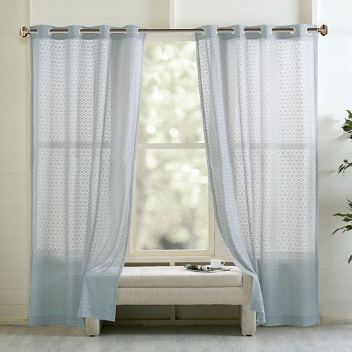 Madison Park Marie Geo Clipped Curtain