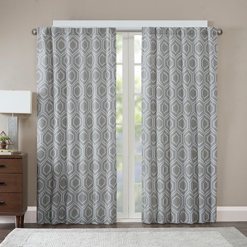 Madison Park Leada Metallic Jacquard Curtain