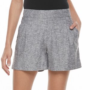 Women's Apt. 9® Embroidered Linen Blend Shorts
