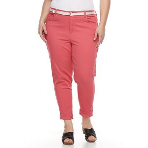Plus Size Gloria Vanderbilt Amanda Roll-Cuff Crop Jeans