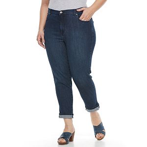 Plus Size Gloria Vanderbilt Amanda Roll-Cuff Crop Jeans