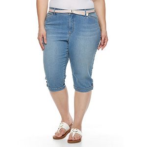 Plus Size Gloria Vanderbilt Lillian Cuffed Skimmer Capris