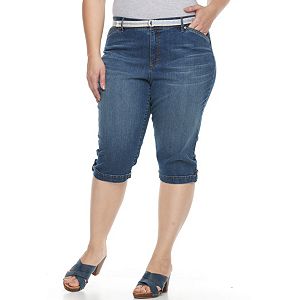 Plus Size Gloria Vanderbilt Lillian Cuffed Skimmer Capris