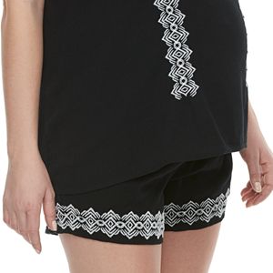Maternity a:glow Embroidered Soft Shorts
