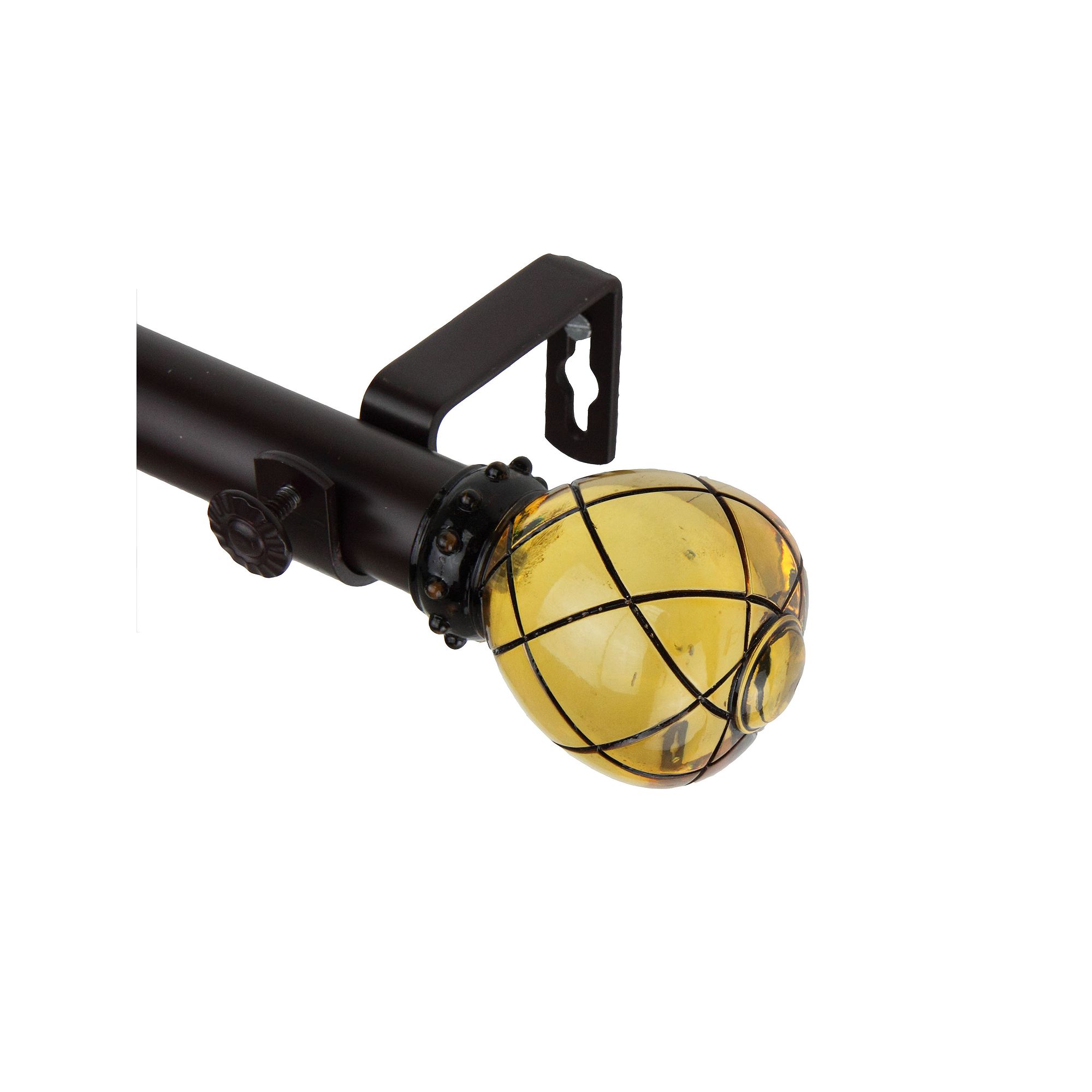 Rod Desyne Supreme Adjustable Curtain Rod, Clear Beige