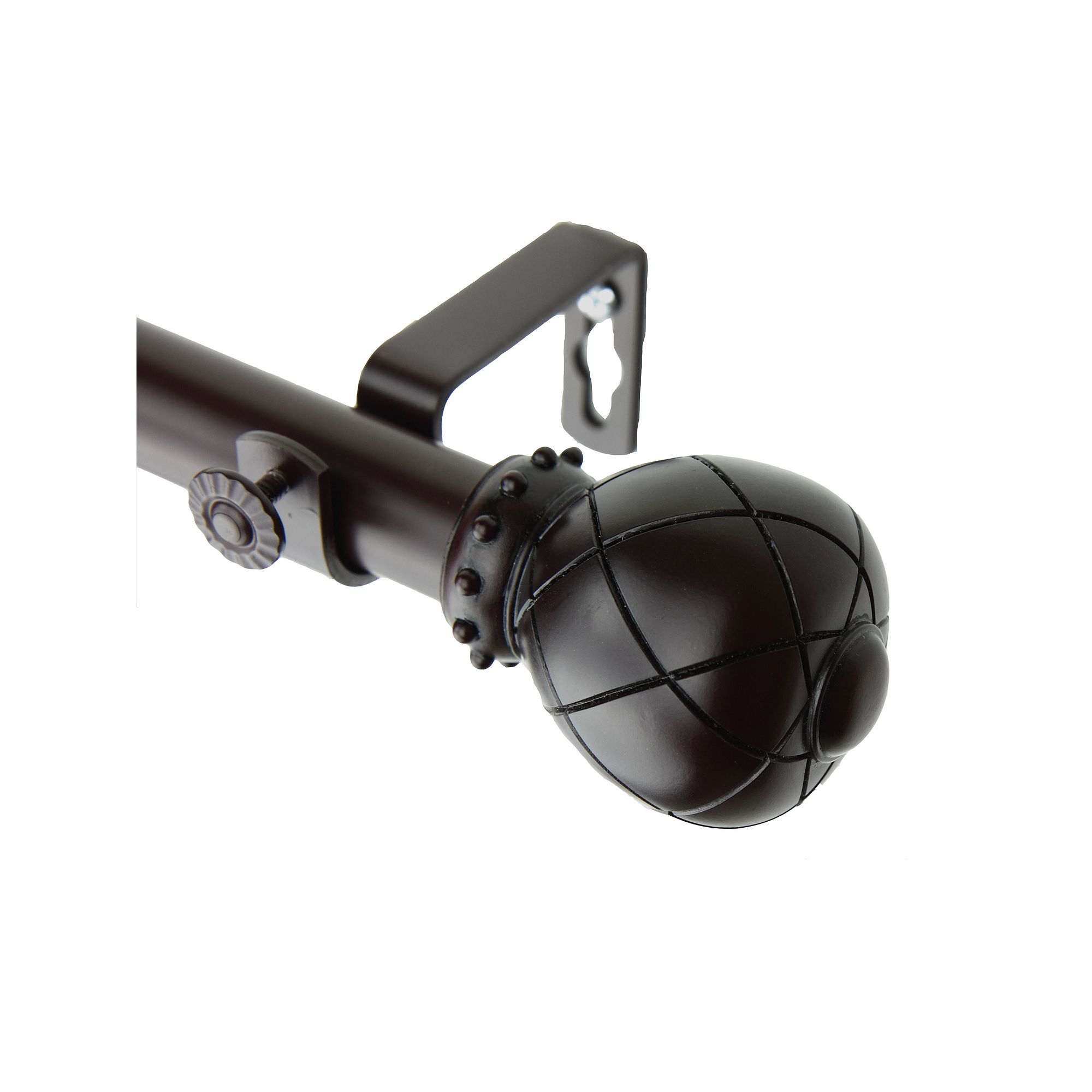 Rod Desyne Supreme Adjustable Curtain Rod, Brown