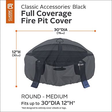 Black Small Round Fire Pit Cover