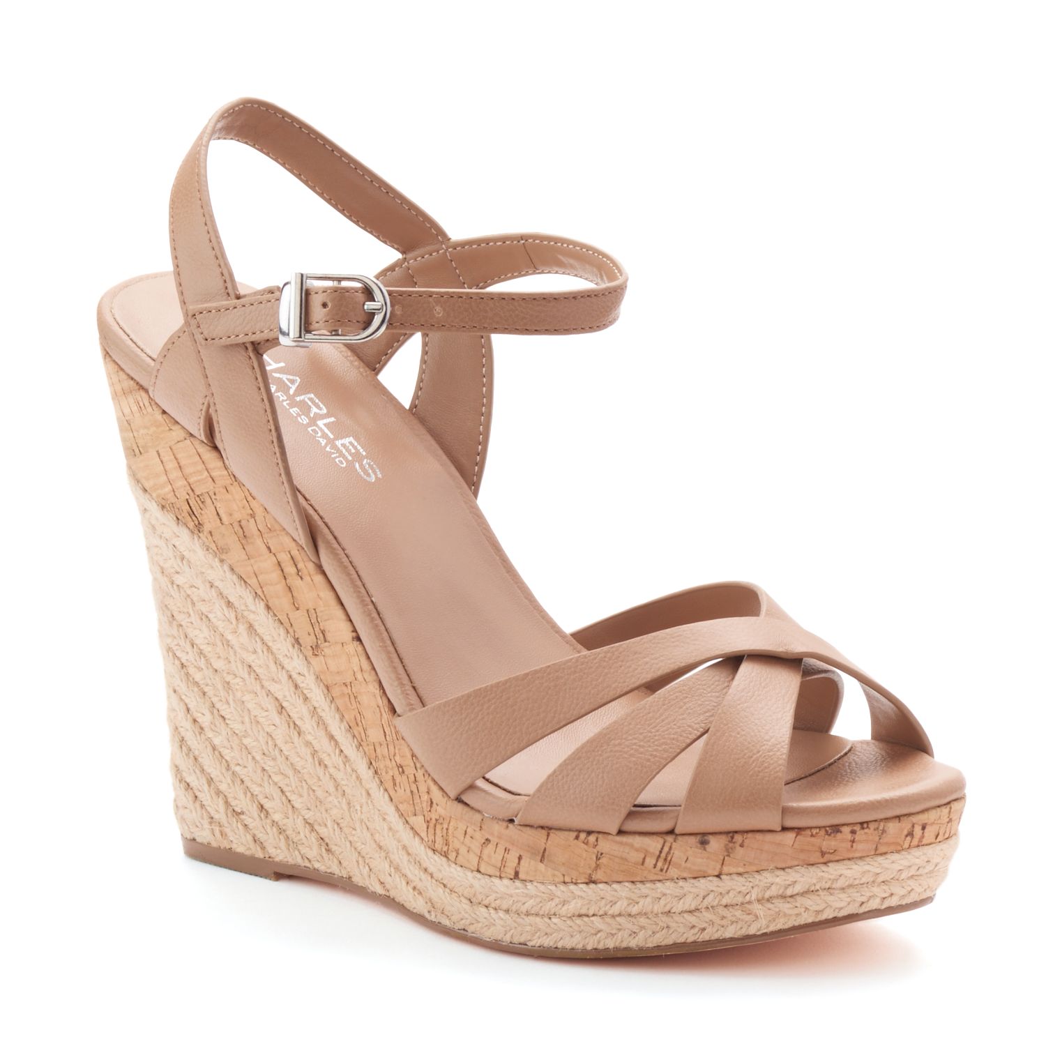 charles david espadrille wedge