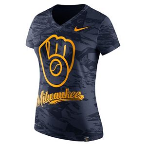 Women's Nike Milwaukee Brewers Pattern Dri-FIT Tee