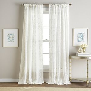 Laura Ashley Lifestyles 1 Panel Frosting Sheer Window Curtain