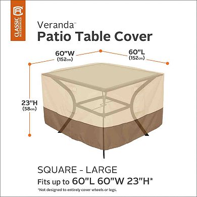 Veranda Large Square Patio Table Cover