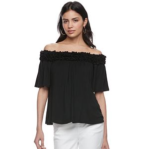 Women's ELLE™ Off-the-Shoulder Ruffle Top
