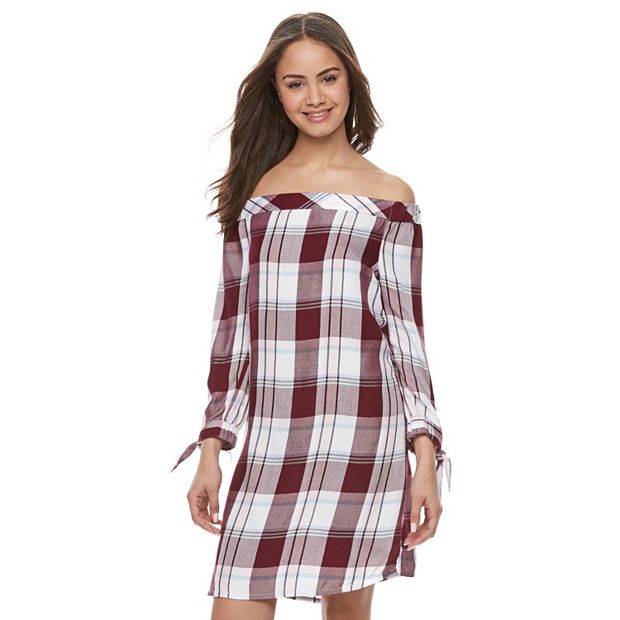 Juniors plaid clearance dress