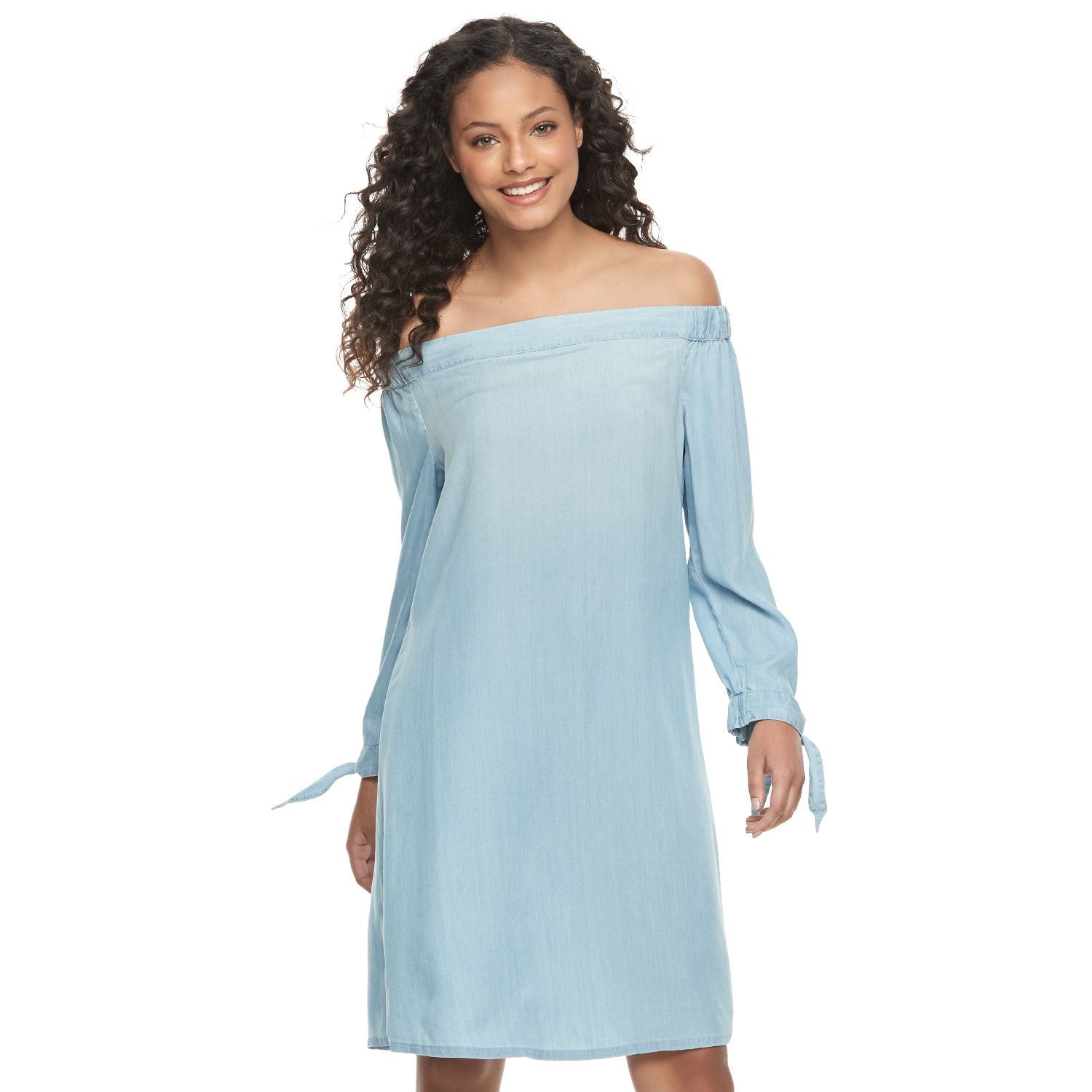 off the shoulder shift dress