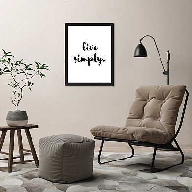 Americanflat Live Simply Framed Wall Art