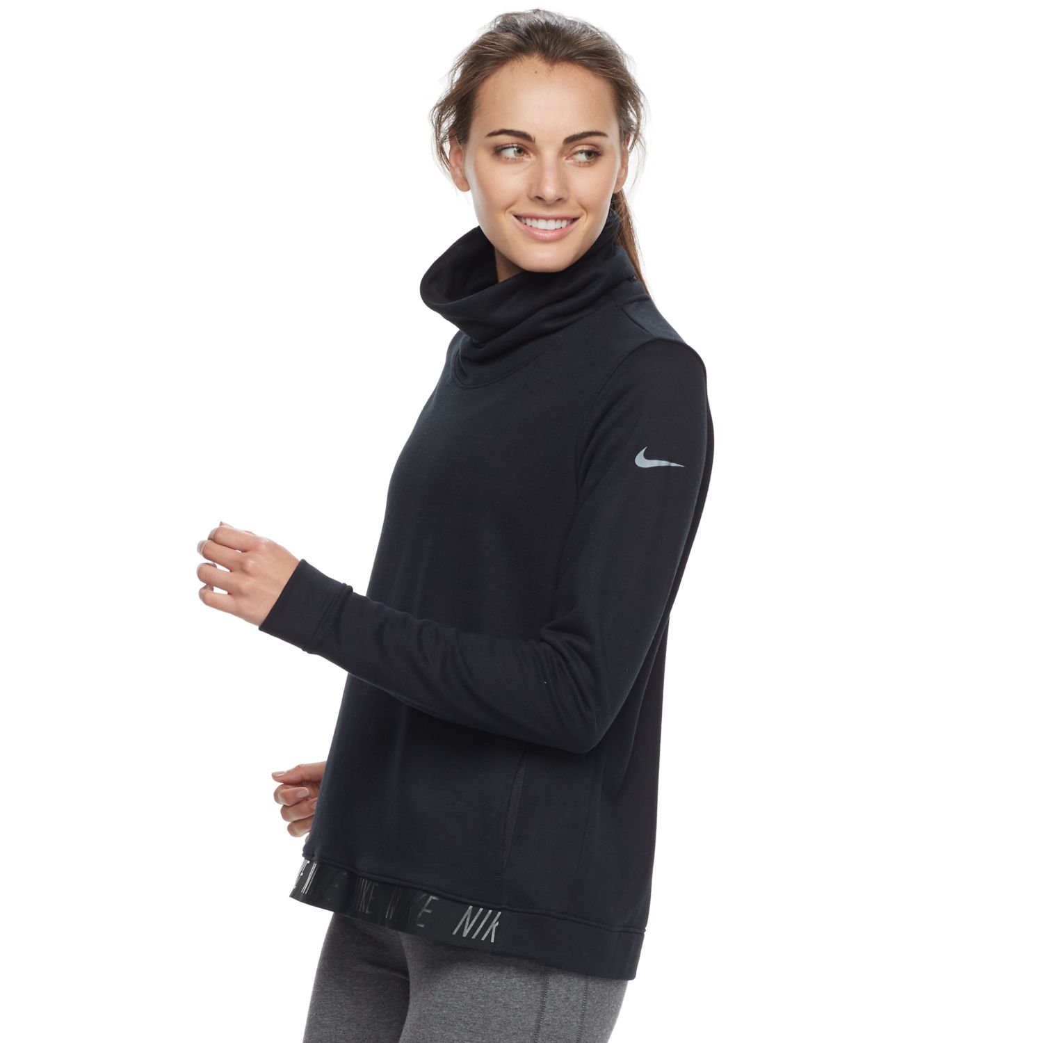 nike women's cowl neck top