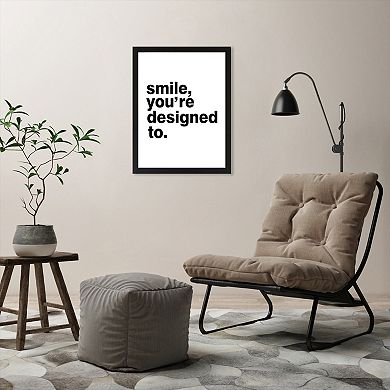 Americanflat "Smile, You're Designed To" Framed Wall Art