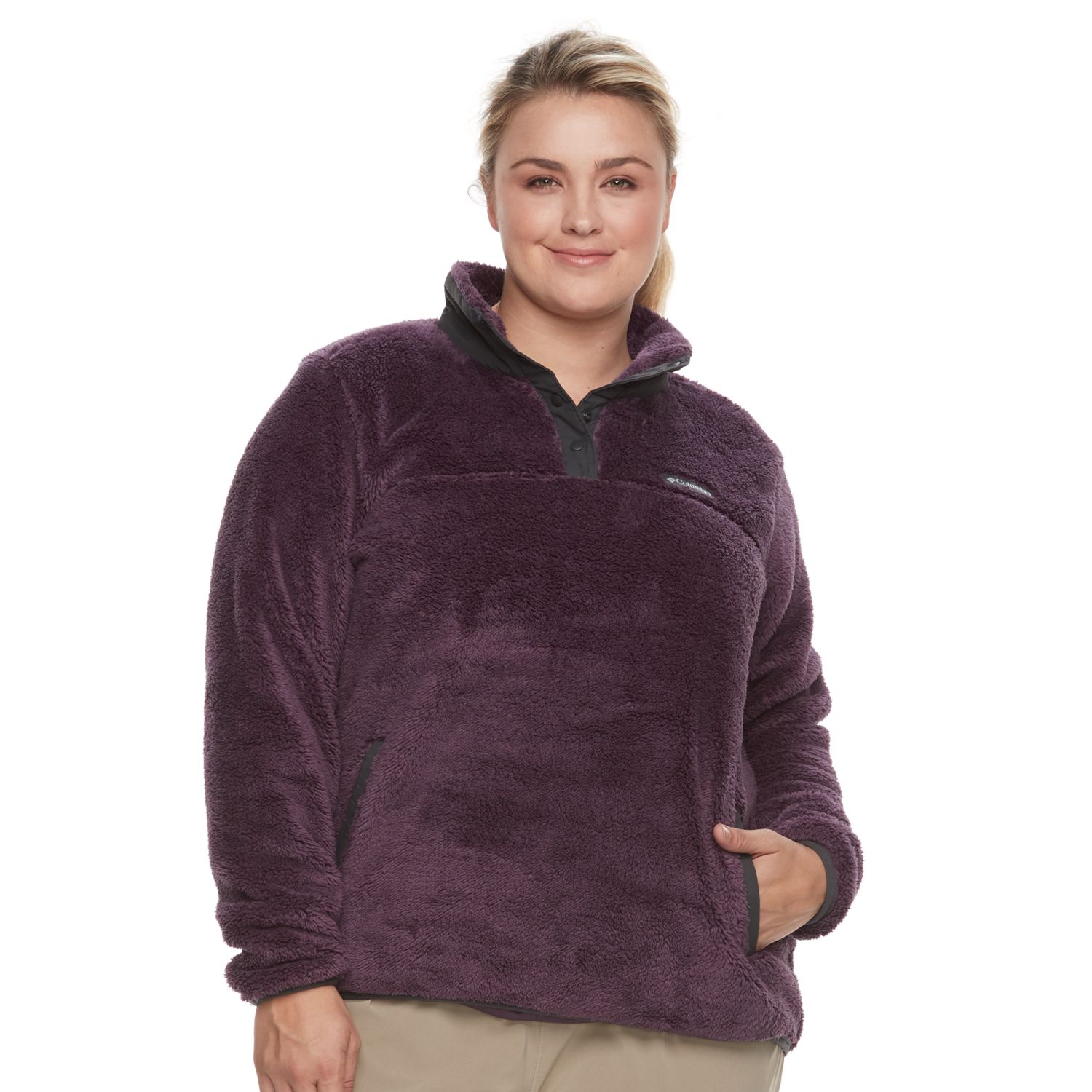 plus size columbia fleece pullover