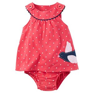 Baby Girl Carter's Polka-Dot Bodysuit Dress