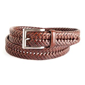 Men's Croft & Barrow® Braided Leather Web Belt