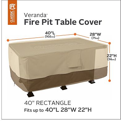 Veranda 40-in. Rectangular Fire Pit Table Cover