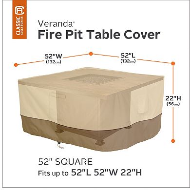 Veranda 52-in. Rectangular Fire Pit Table Cover