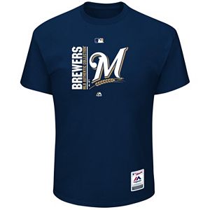 Big & Tall Majestic Milwaukee Brewers Authentic Collection Tee