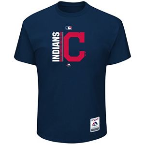 Big & Tall Majestic Cleveland Indians Authentic Collection Tee