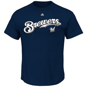 Big & Tall Majestic Milwaukee Brewers Cooperstown Logo Tee