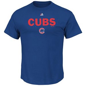 Big & Tall Majestic Chicago Cubs Cooperstown Logo Tee