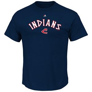 Big & Tall Majestic Cleveland Indians Cooperstown Logo Tee