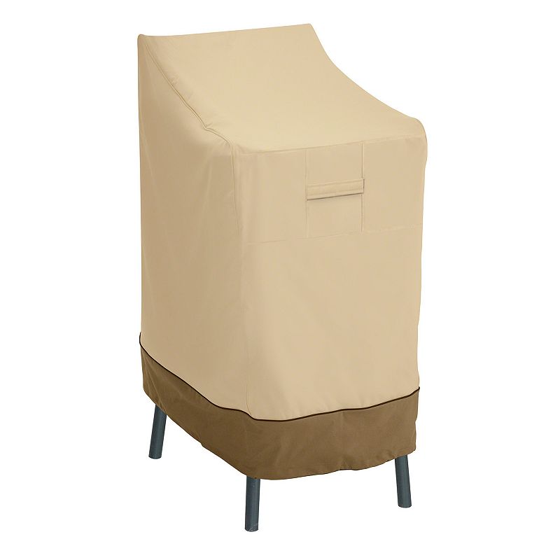Veranda Patio Bar Chair or Counter Stool Cover, Beig/Green
