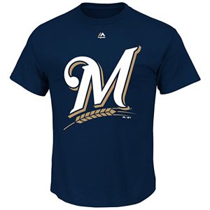 Big & Tall Majestic Milwaukee Brewers Large Logo Tee