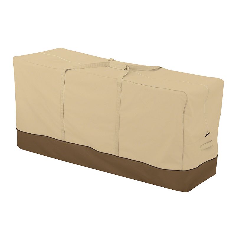 Veranda Oversized Patio Cushion Storage Bag, Beig/Green