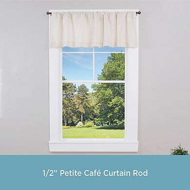 Kenney 1/2” Diameter Arts & Crafts Petite Café Decorative Adjustable Curtain Rod Set
