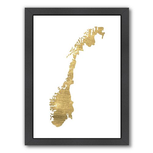 Americanflat Norway Framed Wall Art