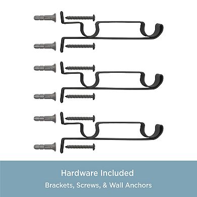 Kenney Ball and Cap Adjustable Double Curtain Rod