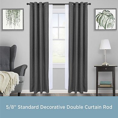 Kenney Ball and Cap Adjustable Double Curtain Rod