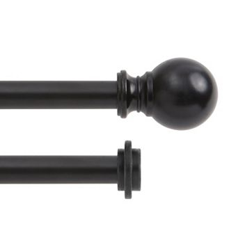 Kenney Ball & Cap Adjustable Double Curtain Rod