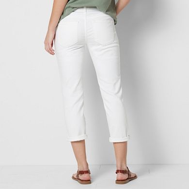 Women's Sonoma Goods For Life® Cuffed White Capri Jeans