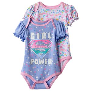 Baby Girl Super Girl 2-pk. Print & Graphic Bodysuits