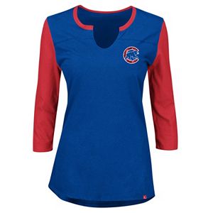 Plus Size Majestic Chicago Cubs Raglan Tee