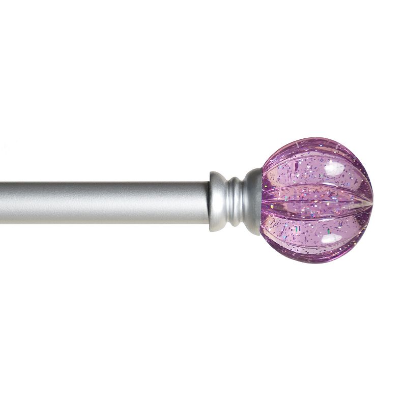 Kenney Estrella Standard Steel Decorative Window Curtain Rod  28-48  Adjustable Length  5/8  Dia.  Brushed Nickel