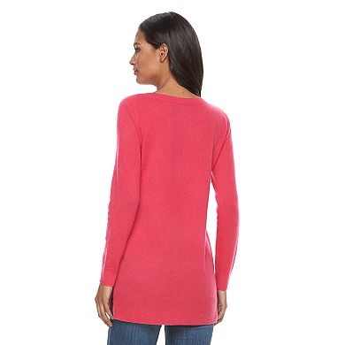 Women's Apt. 9®  V-Neck Cashmere Tunic Sweater