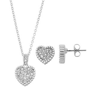 Brilliance Heart Jewelry Set with Swarovski Crystals